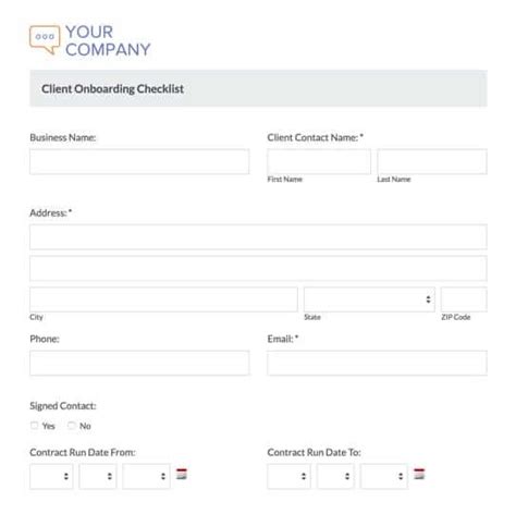 Client Onboarding Checklist Template | Formstack