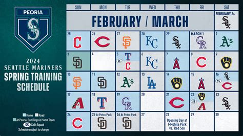 Seattle Mariners Spring Training Schedule 2024 - Ruby Willie