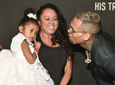 Chris Brown brings out daughters Royalty, 10, & Lovely, 2, during ...