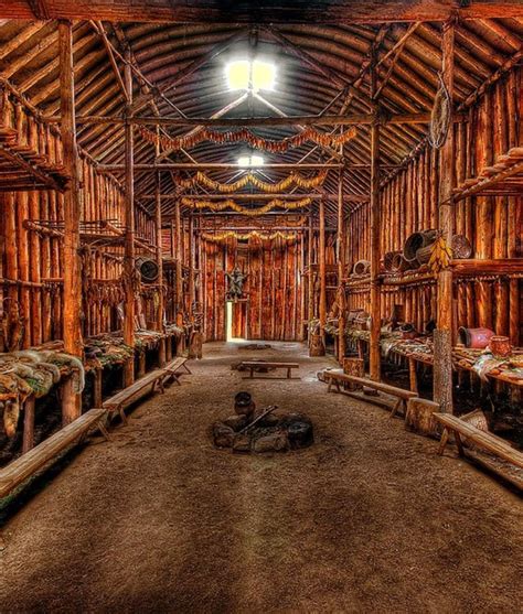 Iroquois Longhouse Interior