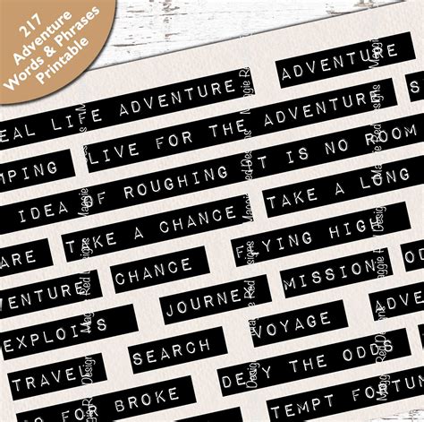 Adventure Stickers Travel Clipart Scrapbook Words Printable | Etsy