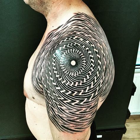 Trippy Optical Illusion Tattoo