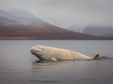 Premium AI Image | Beluga Whale in the arctic habitat