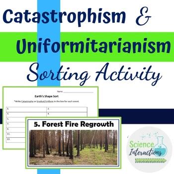 Catastrophism vs. Uniformitarianism Sorting Activity by Science ...