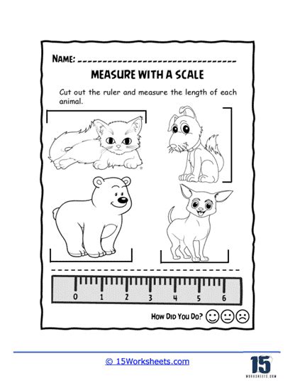 Measure With a Scale Worksheets - 15 Worksheets.com