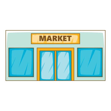 Market icon, cartoon style 15076575 Vector Art at Vecteezy