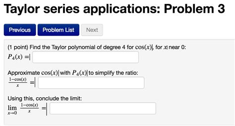 Solved Find the Taylor polynomial of degree 4 for cos(x)|, | Chegg.com