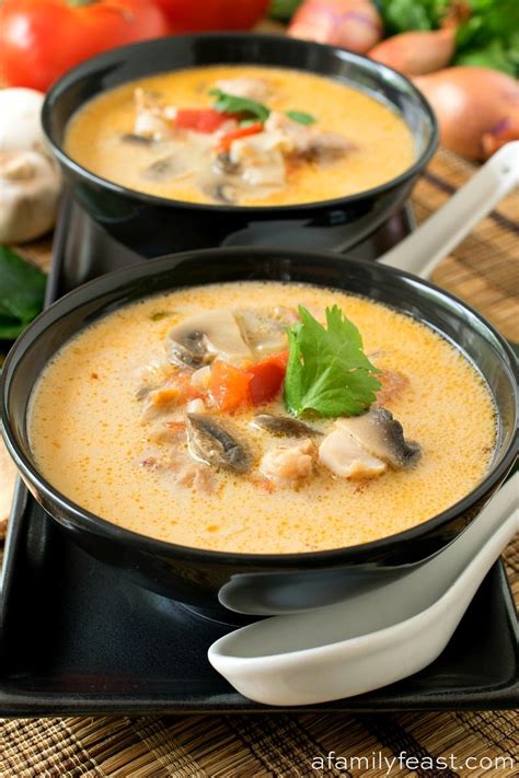 Thai Coconut Chicken Soup - A Family Feast®