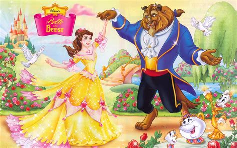 Belle and Beast - Disney Couples Wallpaper (7359499) - Fanpop