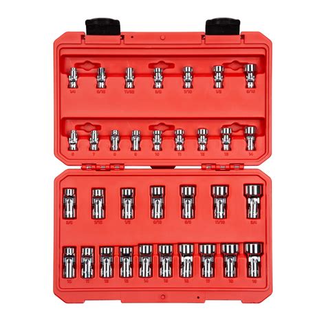 1/4, 3/8 Inch Drive Universal Joint Socket Set (33-Piece) | TEKTON ...