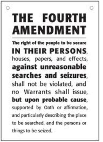 Fourth Amendment U.S. Supreme Court Cases timeline | Timetoast timelines