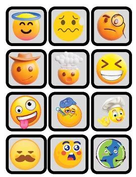 Emoji Bin Labels by Kaitlin Jenkins | TPT