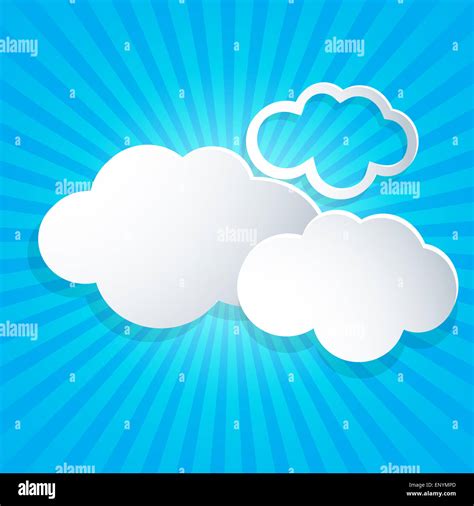 Blue background with white clouds Stock Photo - Alamy