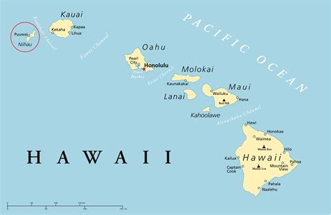 Map Of Hawiian Islands - Cities And Towns Map