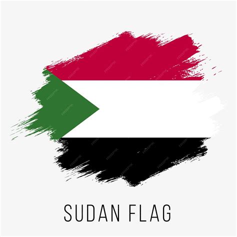 Bandera vectorial de sudán. bandera de sudán para el día de la ...