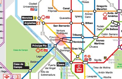 Plaza de Espana station map - Madrid Metro