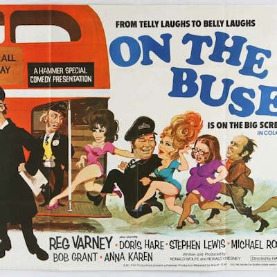 On The Buses (1971) British Quad film poster for the Hammer studios ...