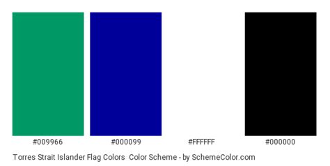 Torres Strait Islander Flag Colors Color Scheme » Black » SchemeColor.com