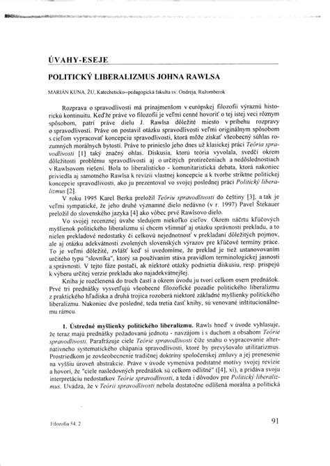 (PDF) The political liberalism of John Rawls