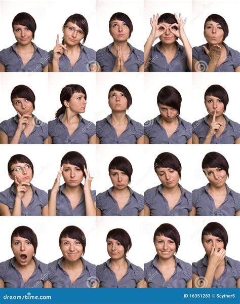 Useful Facial Expressions. Actor Faces. Stock Photography ...