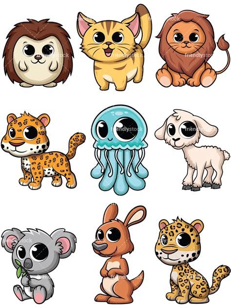 Baby Animals Cartoon Background