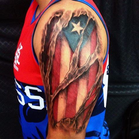 Inspiring Puerto Rico Flag Tattoo Designs For An Elegant Look