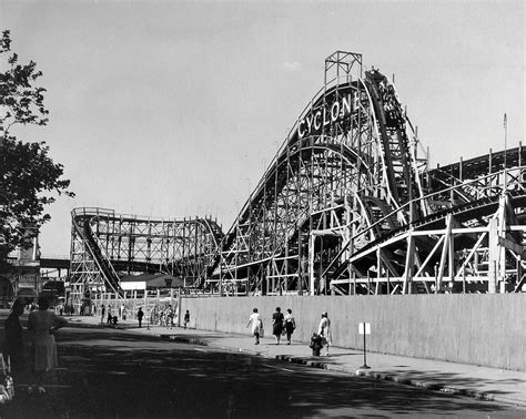 Coney Island - Cyclone Roller Coaster Photograph by MMG Archives