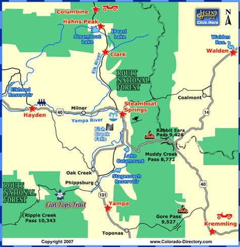 Steamboat Springs Local Area Map | Colorado Vacation Directory