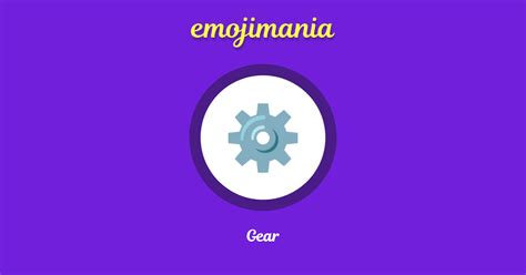 ⚙ Gear emoji Copy & Paste - Emojimania