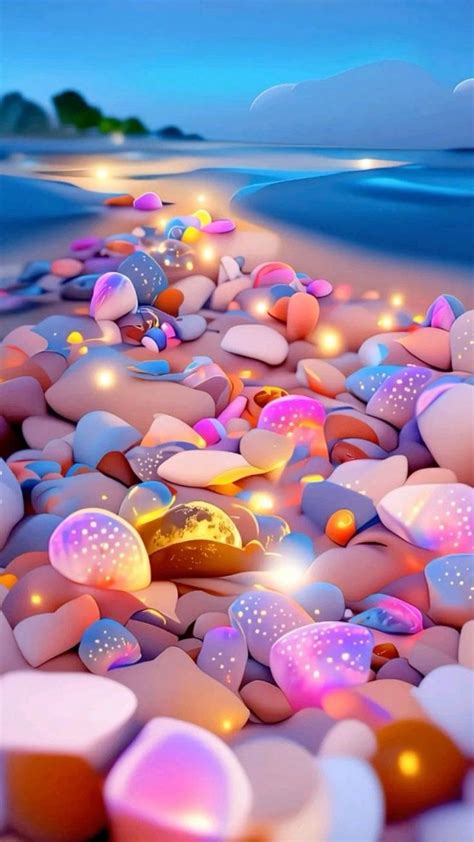 Colorful Rocks on the Beach HD Wallpaper