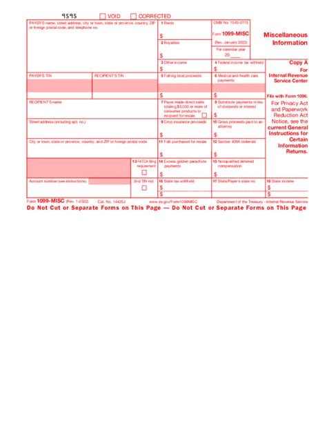 Irs 1099 Nec Form 2022 Printable Free