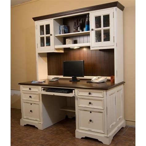 Computer Desk with Hutch by North American Wood Furniture - Stewart ...