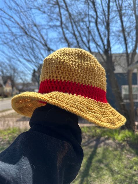 Anime Luffy Hat Cosplay Accessory Hat, Luffy Straw Hat, Homemade ...