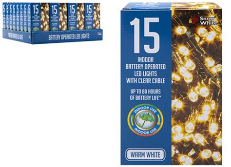 15 Battery Operated Led Lights Warm White – Wholesale Uk