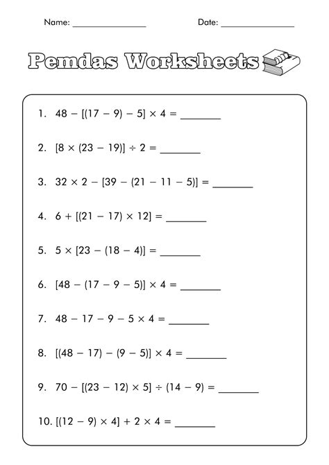 13 Hard Math Equations Worksheets | Pemdas worksheets, Pemdas, Algebra ...