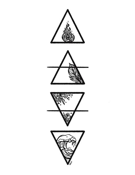 Elemental Symbols Tattoo