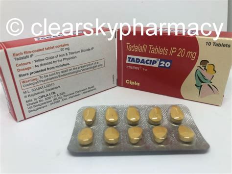 Tadacip 20 mg by Cipla | Generic Tadalafil | Dosage | Side Effects