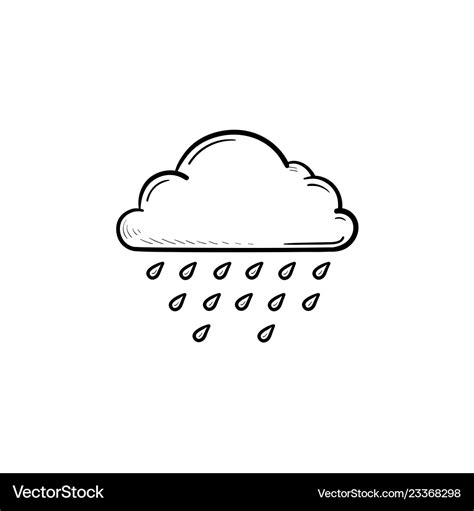 Rain Cloud Line Drawing ~ Cloud Storm Illustration Watercolor Tattoo ...