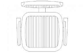 Single arm chair all sided elevation cad drawing details dwg file - Cadbull