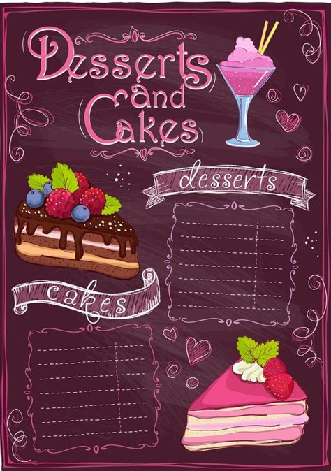 Dessert Menu Background