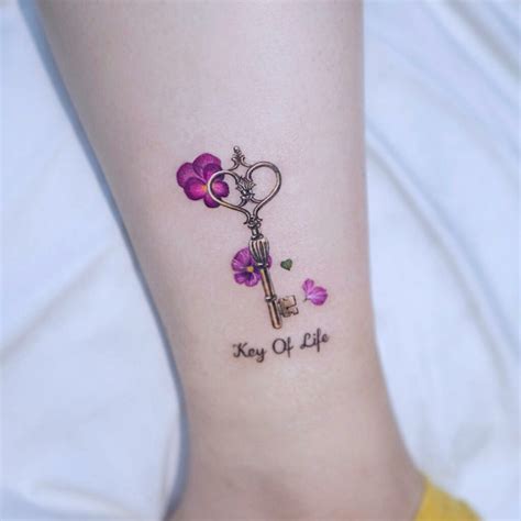 Simple Key Tattoo Designs