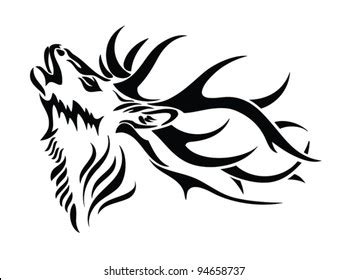 ELK outline image.ai Royalty Free Stock SVG Vector and Clip Art