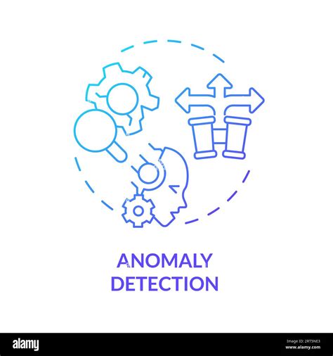 2D thin linear gradient anomaly detection icon Stock Vector Image & Art ...