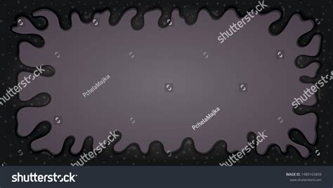 Black Slime Goo Dripping On Grey Stock Vector (Royalty Free) 1489165859 ...