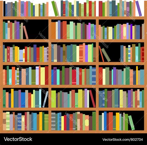 Bookshelf Royalty Free Vector Image - VectorStock