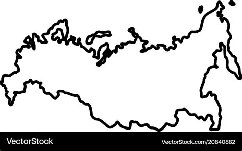 Map of russian icon black color flat style simple Vector Image