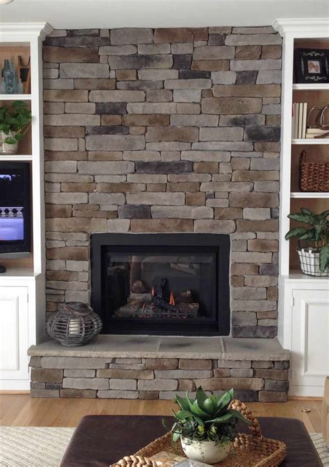 How to Create the Stacked Stone Fireplace Look on a Budget | Martha Stewart