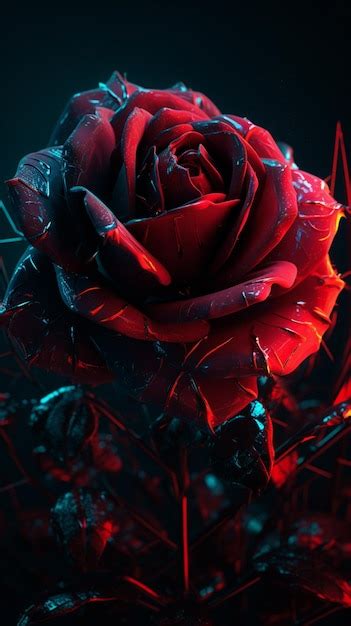 Premium AI Image | Red roses wallpapers for iphone and android. the ...