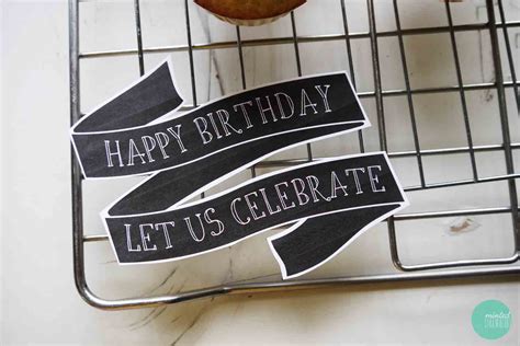 Free Printable: Birthday Cake Banner - Minted Strawberry