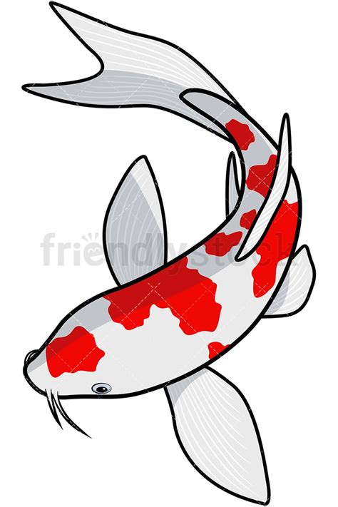 Koi Fish Cartoon Vector Clipart - FriendlyStock